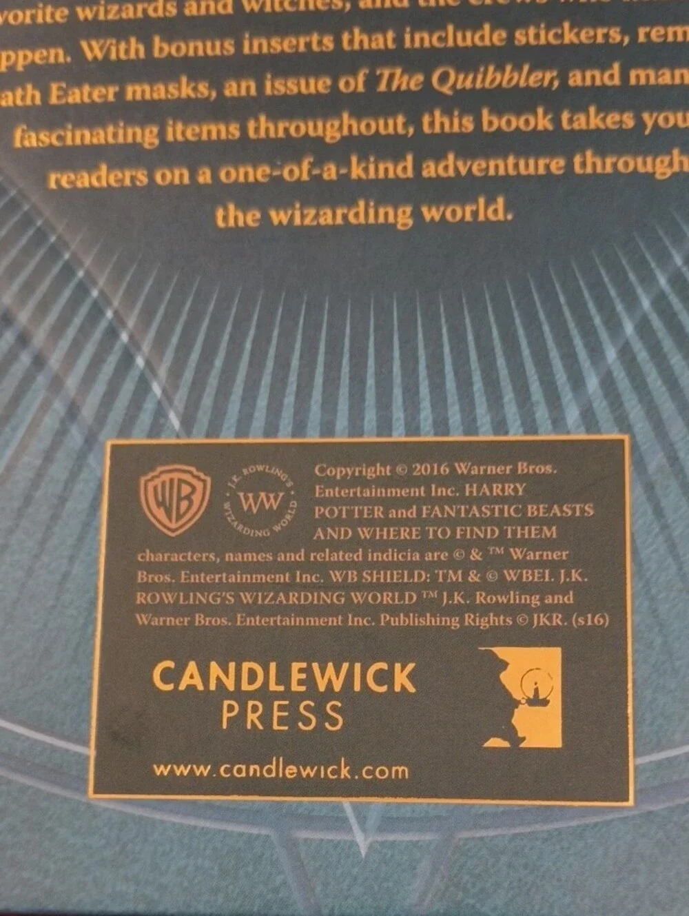 JK Rowling's Wizarding World Movie Magic Vol. 1 NWT